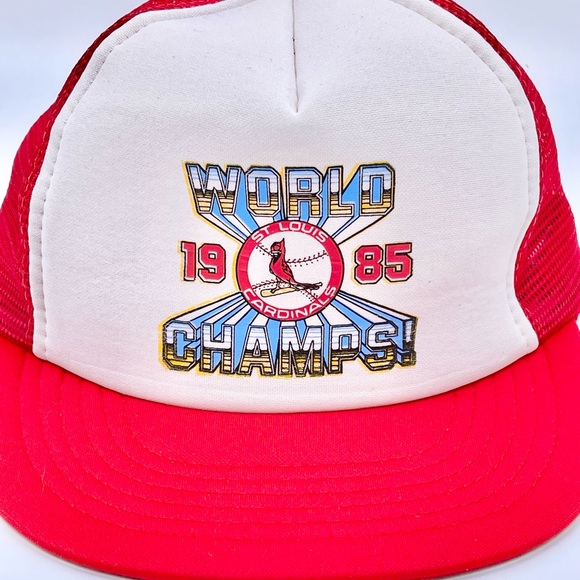 Vintage 1985 MLB St. Louis Cardinals World Champs SnapBack Trucker Hat Adult OS - Picture 4 of 13